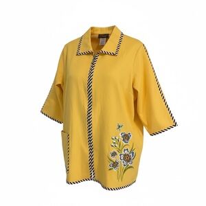 Bob Mackie wearable art medium embroidered jacket